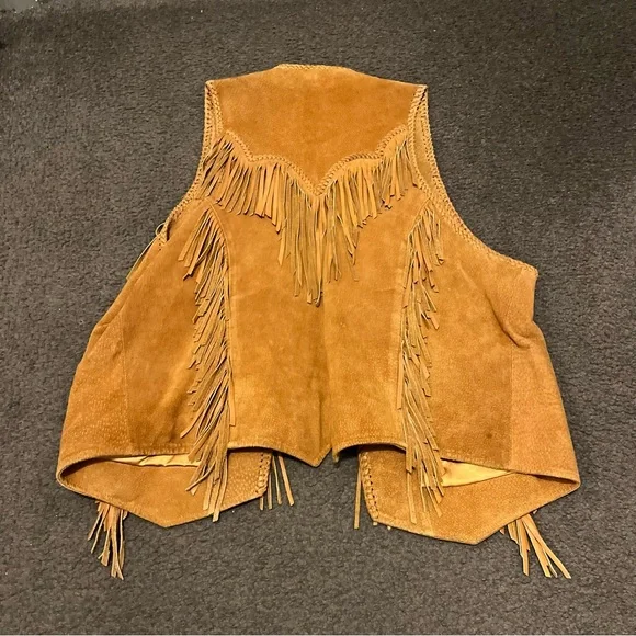 Vintage Scully Suede Leather Fringe Western Vest - Picture 3 of 8